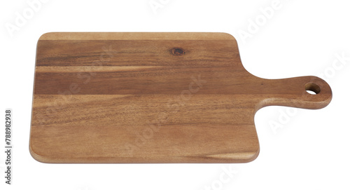 Wooden cutting board isolated on white background. 