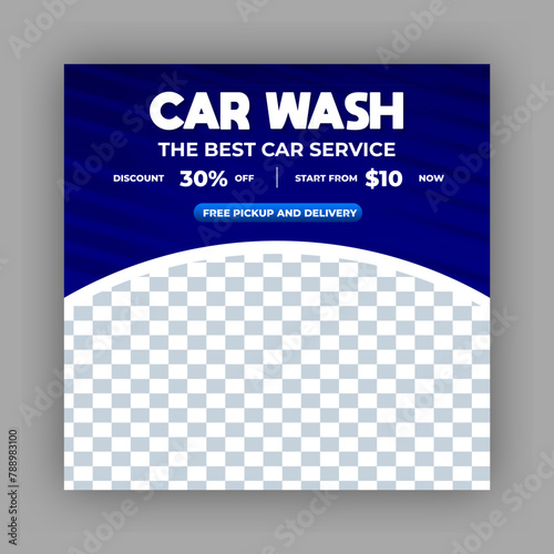  car flyer media post, car ads, car logo vector, car wash cover photo, online car wash, flyer social media post or Instagram banner template