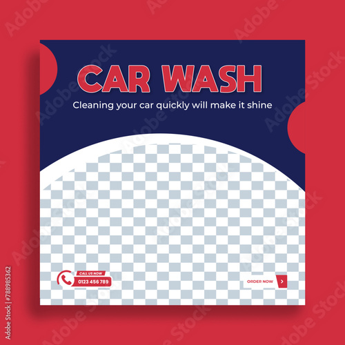 car wash template, car wash banner, car service, car service poster, car flyer, car brochure, flyer social media post or Instagram banner template