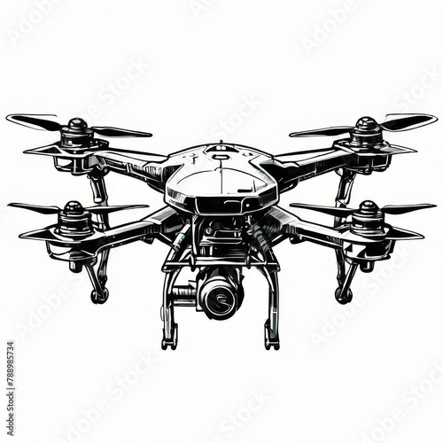 drone icon black design, ai