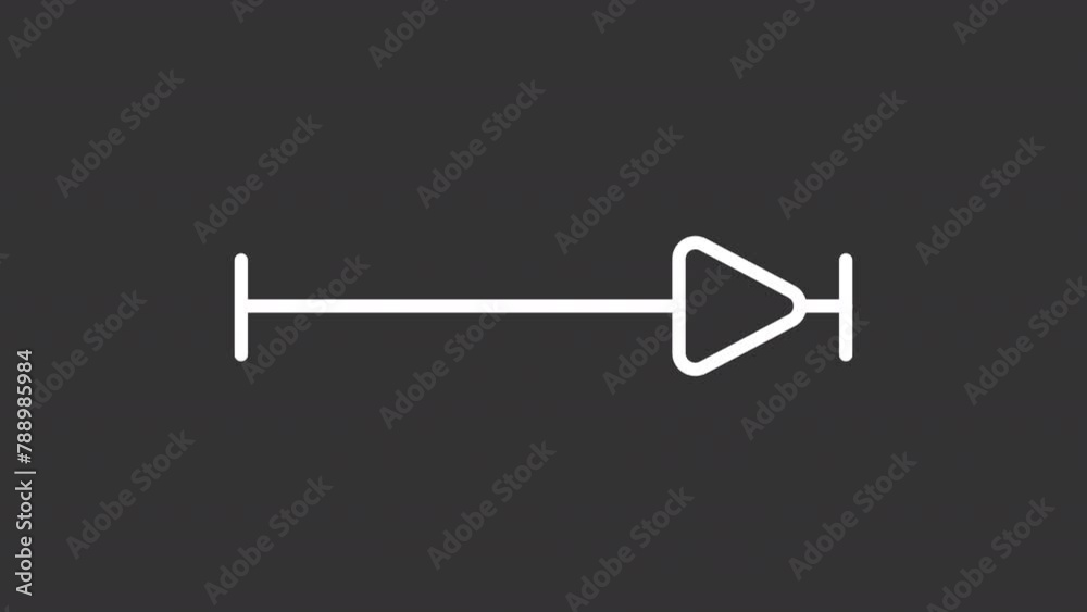 Animated progress bar white icon. Media player line animation. Digital media timeline. User interface element. Isolated illustration on dark background. Transition alpha video. Motion graphic Animated progress bar white icon. Media player line animation. Digital media timeline. User interface element. Isolated illustration on dark background. Transition alpha video. Motion graphic