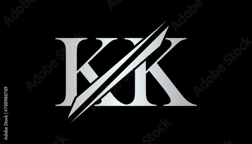 kk letter logo design template elements. kk vector letter logo design.
