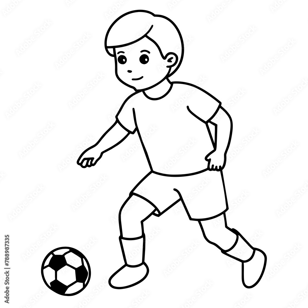 child who play football.
child who play football.