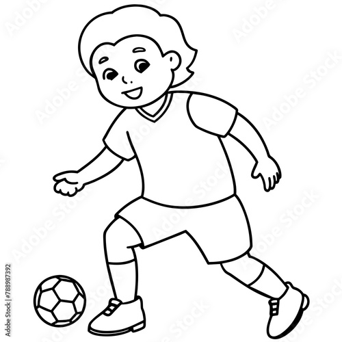          child who play football.
