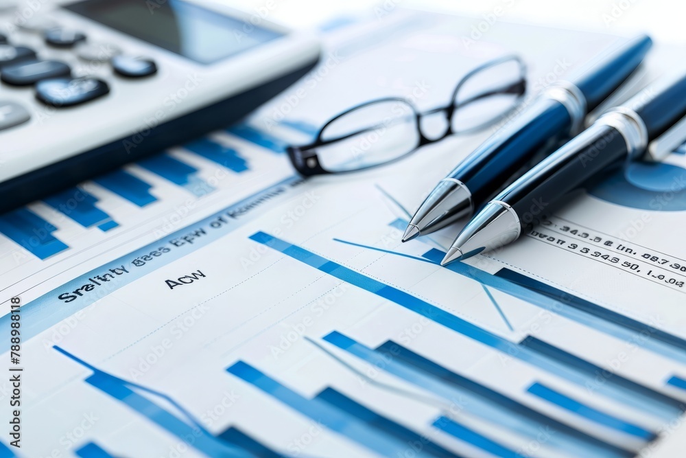 calculator and pen on financial data, finance, business, money calculator and pen on financial data, finance, business, money