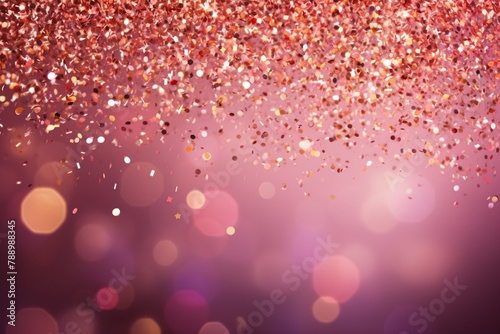 Celebration gold and pink confetti background, Party Background, Glitter Confetti Wallpaper, Festive Background, Confetti background, Confetti Wallpaper, Celebration Background, AI Generative