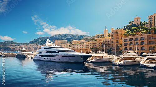 yachts in the harbor,luxury yacht, Travel cruise concept.