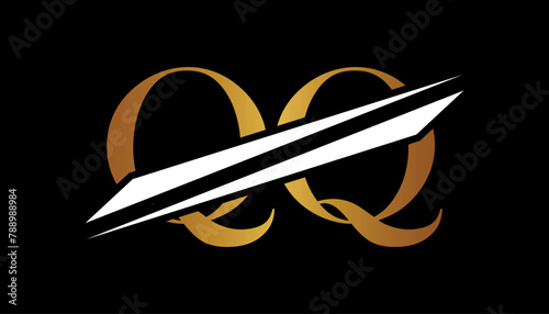 qq letter logo design template elements. qq vector letter logo design.