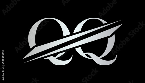 qq letter logo design template elements. qq vector letter logo design.