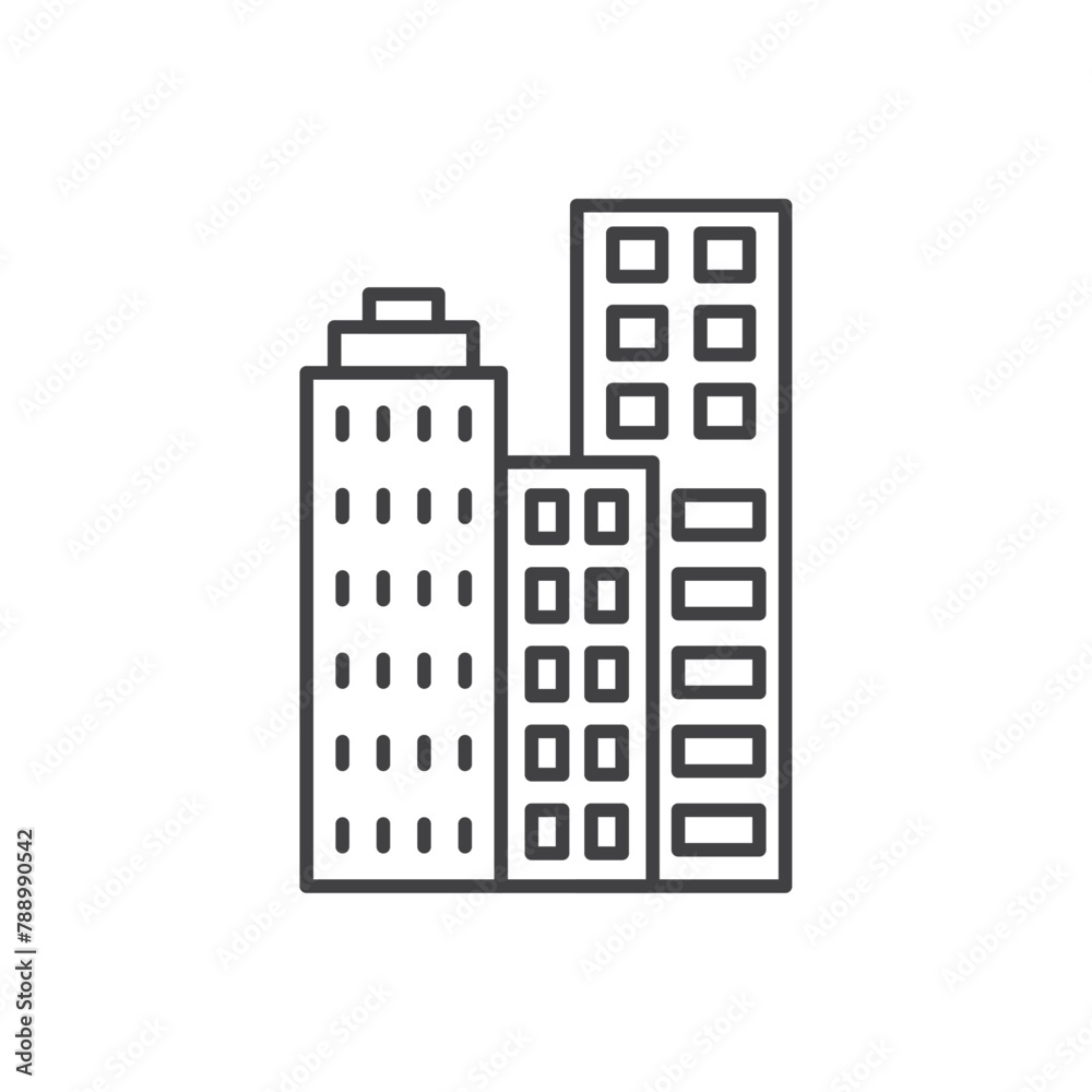 Commercial and Corporate Building Icons. Company Architecture and Office Symbols.