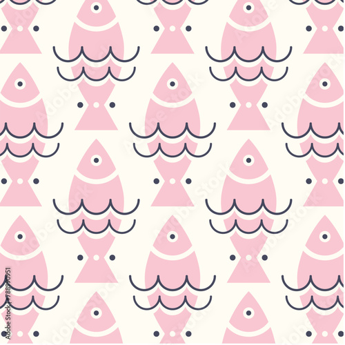 cute fish design in fabric, wallpaper and textures