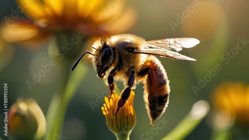 Bee on Flower © Naruepon