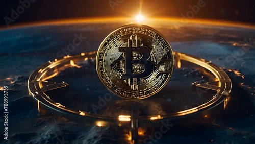 Bitcoin in space photo