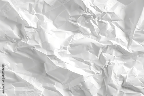 White Crumpled Paper Texture background .