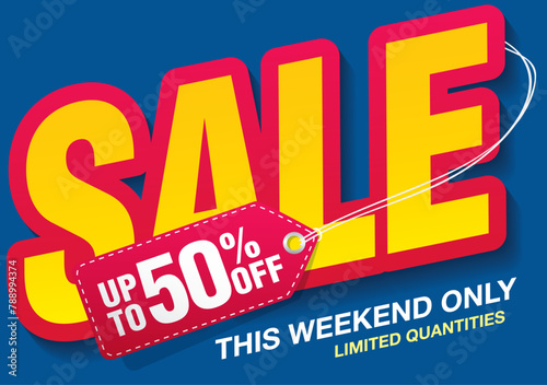 sale banner layout design vector illustration