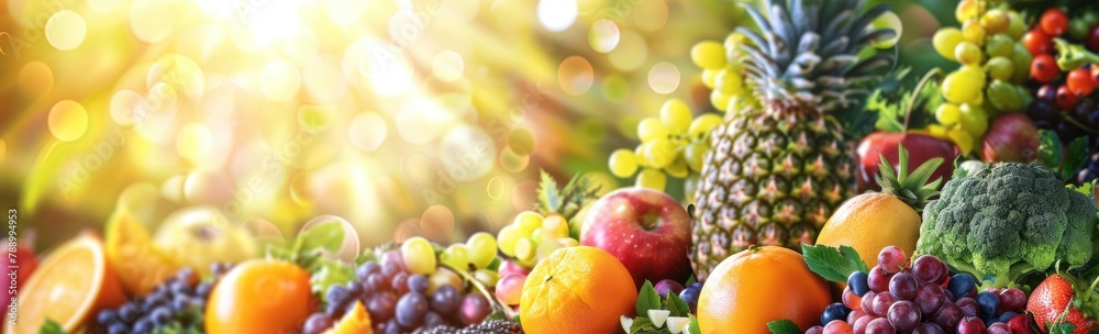 Organic Fruits And Vegetables. Generative AI Organic Fruits And Vegetables. Generative AI