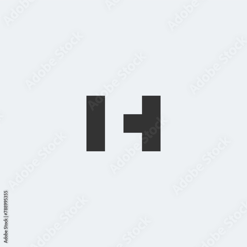 HC or CH monogram logo minimalist black and white.