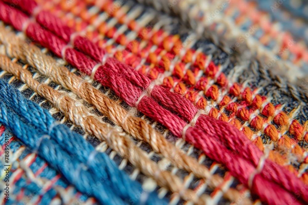 Colorful Textile Weave Close-up Colorful Textile Weave Close-up