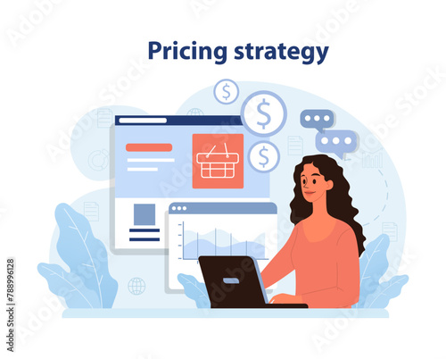 Market penetration concept. Flat vector illustration.