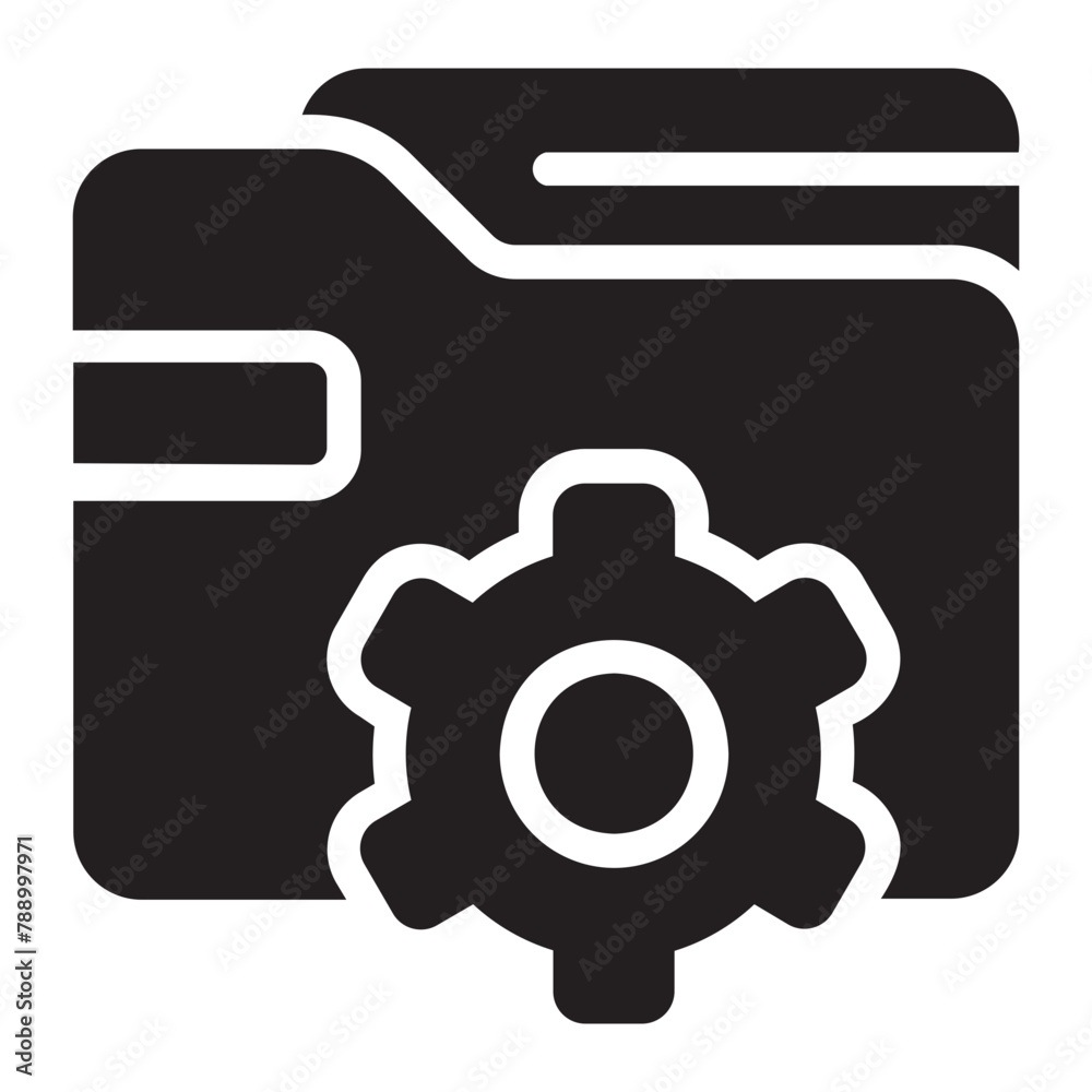 digital asset management glyph icon digital asset management glyph icon