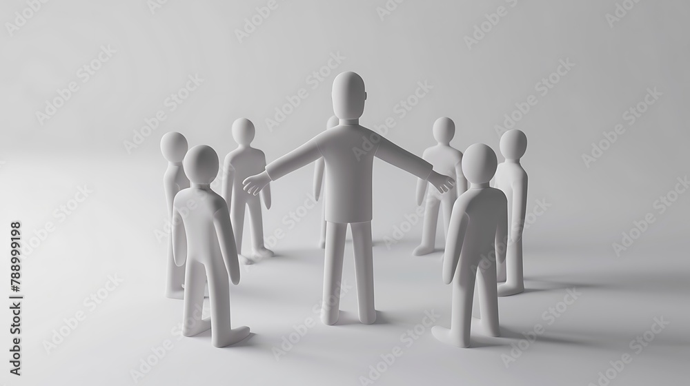 clay animation, Isometric view, leader advocating, Isolated Assets white background , clay animation, Isometric view, leader advocating, Isolated Assets white background ,