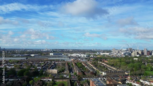 High Angle View of Wembley City Centre of London, England United Kingdom. April 17th, 2024 photo