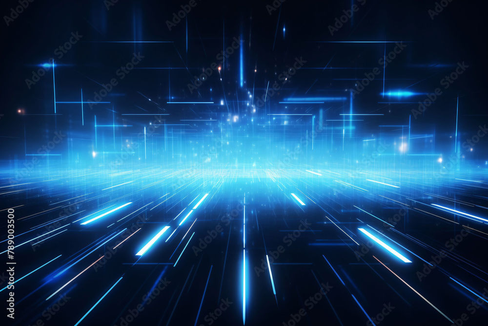 Blue luminous lines technological elements, abstract concept KV main visual business PPT background Blue luminous lines technological elements, abstract concept KV main visual business PPT background