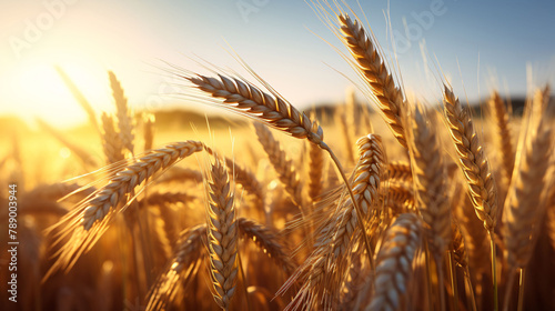 Illustration of the solar term of Ear Grain  conceptual illustration of autumn wheat harvest rural scenery