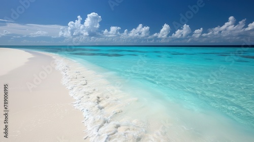 Fototapeta Naklejka Na Ścianę i Meble -  secluded beach with pristine white sand and turquoise water