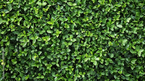 Lush Tapestry of Green: Top View of a Dense and Vibrant Leafy Background