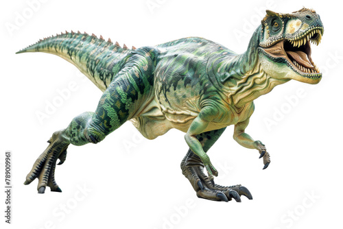 Large Monster Dinosaur that live during the Cretaceous age isolated on background, Dominant carnivore reptile animal. photo