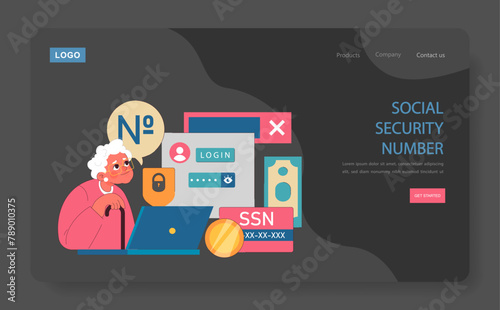 Online Security Dilemma. Flat vector illustration.