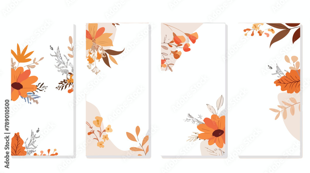 Set of Four vertical horizontal and square wedding in