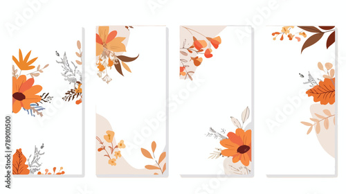 Set of Four vertical horizontal and square wedding in