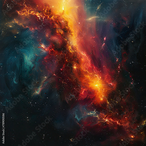 Galactic Abstraction: Exploring Cosmic Vistas 