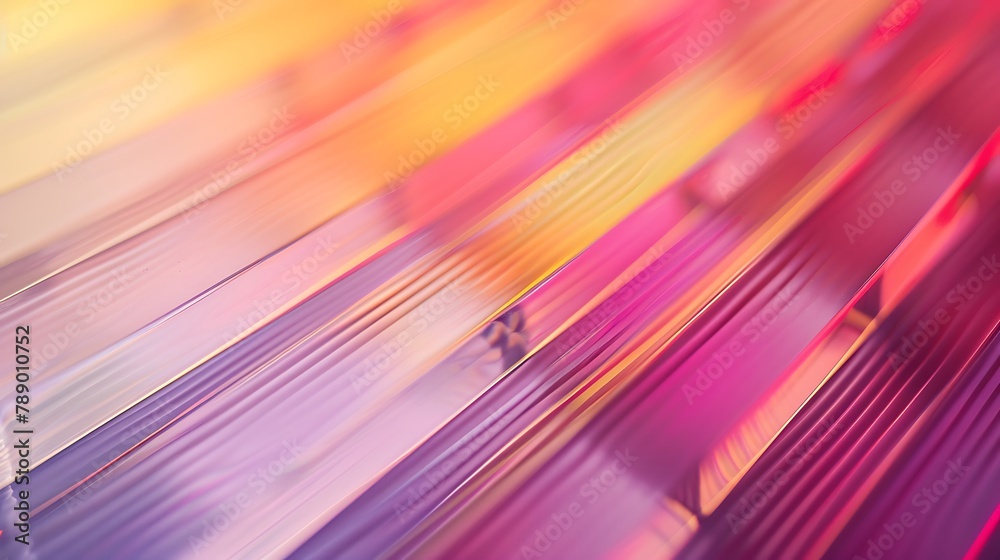 Colorful gradient background with ribbed acrylic plate Colorful gradient background with ribbed acrylic plate