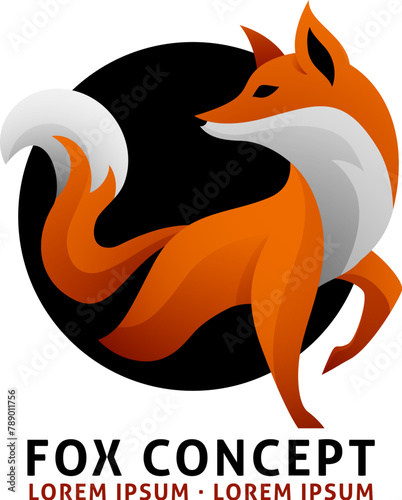 A fox animal design icon mascot illustration design concept © Christos Georghiou