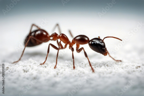 background Ant isolated white insect bug animal nature abdomen leg macro eye closeup small antennae black © wafi