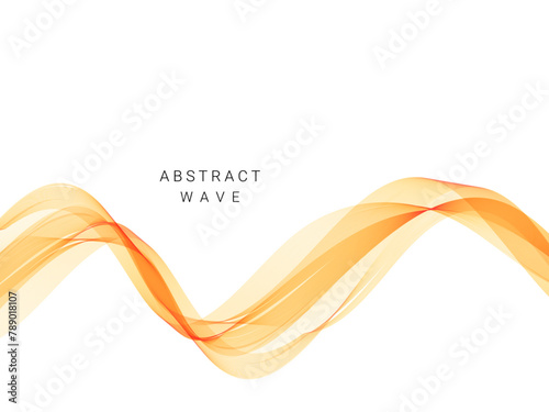 Abstract smooth flow wave line background isolated on white