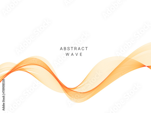 Abstract smooth flow wave line background isolated on white