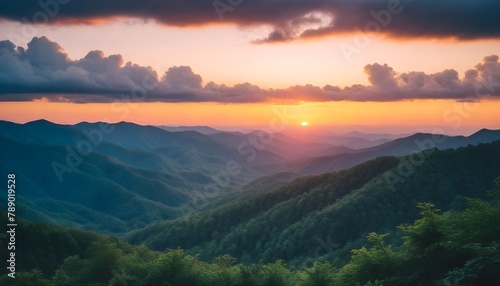 Smoky mountain sunset © Yauhen