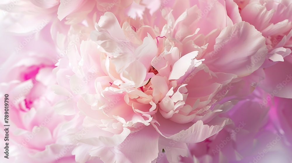 Beautiful pink peony flower close up : Generative AI