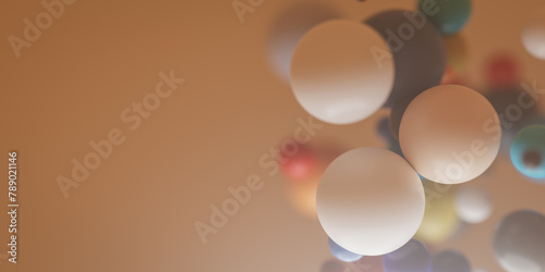 3d abstract sphere object background.3d rendering