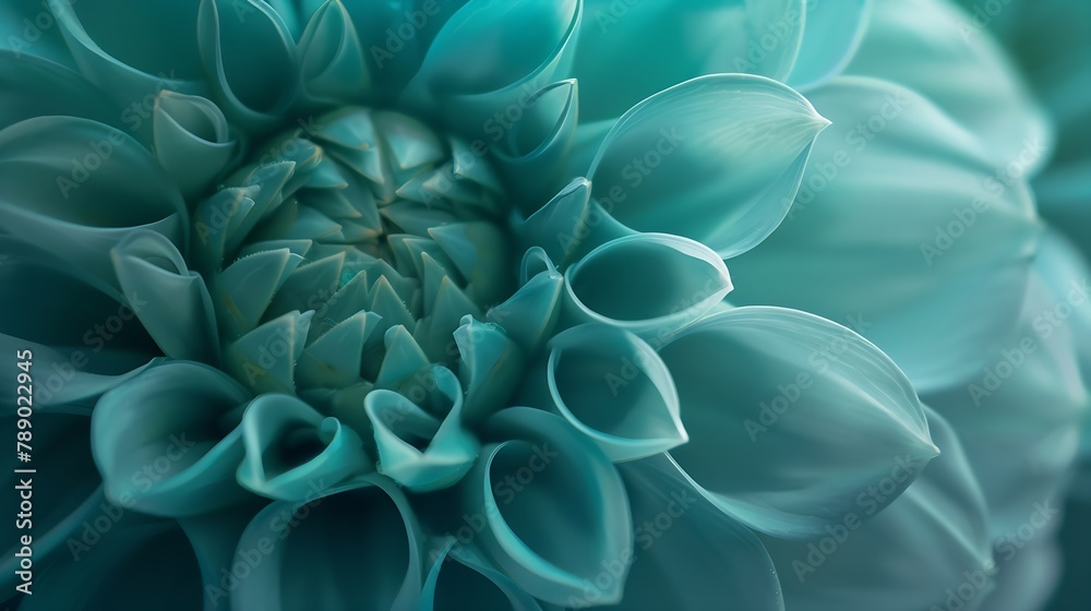 Dahlia turquoisegreen flower Macro Nature : Generative AI Dahlia turquoisegreen flower Macro Nature : Generative AI