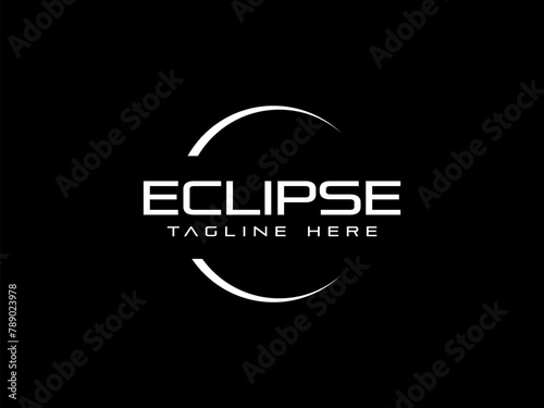 eclipse logo vector illustration, circle sun  eclipse logo template