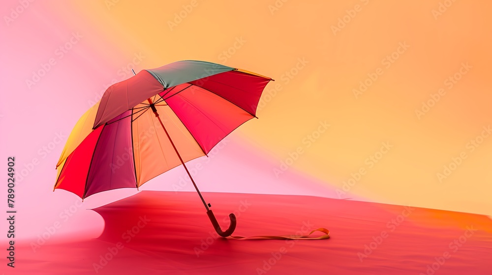 multicolored frevo umbrella on colored background