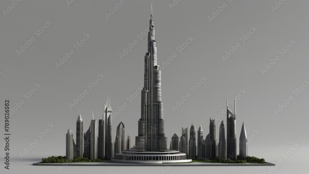 Fototapeta premium A detailed model or rendering.