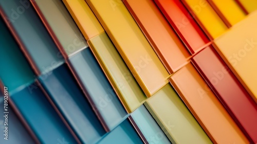 Samples of a ceramic tile in shop Colored samples of ceramic tiles for kitchen or bathroom interior material design of house floor porcelain stoneware : Generative AI