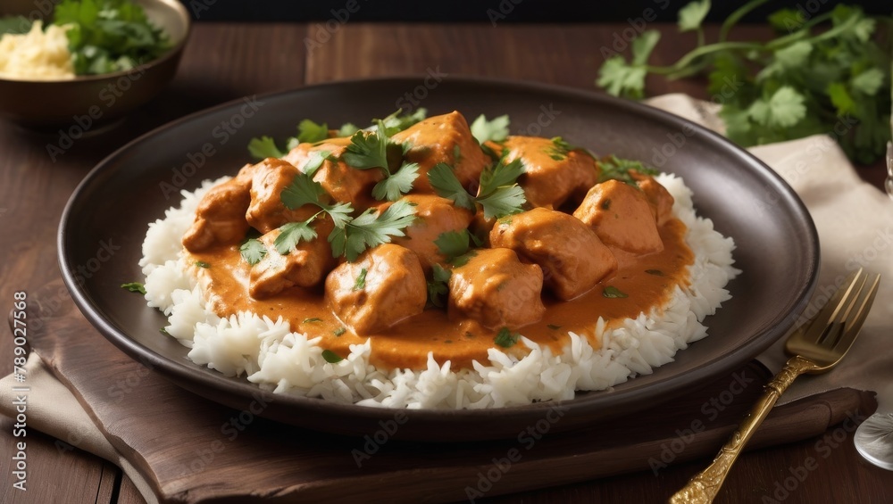 A Delectable Serving of Butter Chicken A Delectable Serving of Butter Chicken
