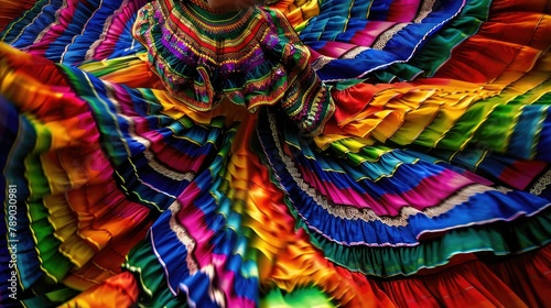Vibrantly colored skirts twirl and swirl as part of the mesmerizing spectacle of traditional Mexican dance
